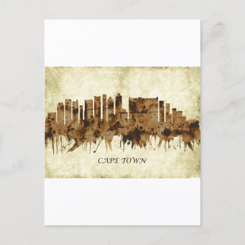 Cape Town South Africa Cityscape Holiday Postcard