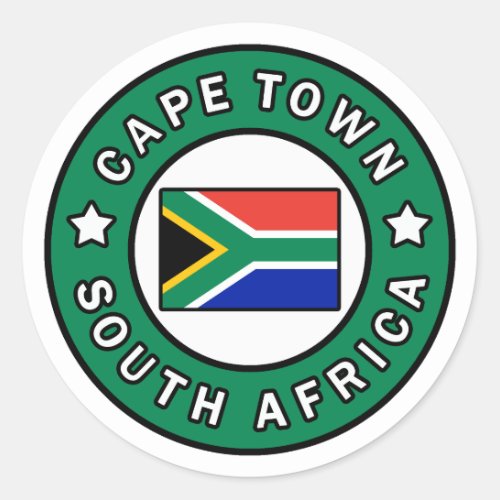 Cape Town South Africa Classic Round Sticker