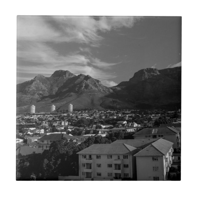 Cape Town South Africa Devil's Peak View Ceramic Tile (Front)