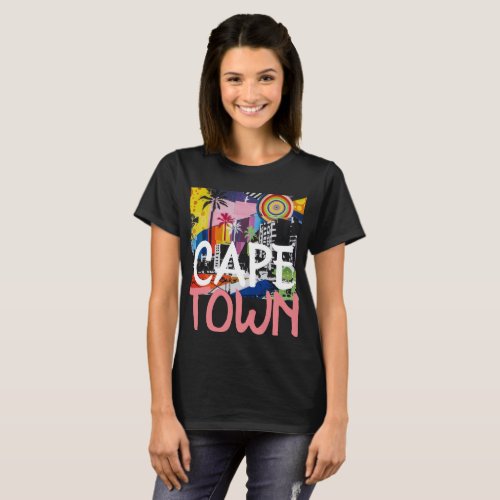 Cape Town South Africa Graffiti Mural shirt women T_Shirt