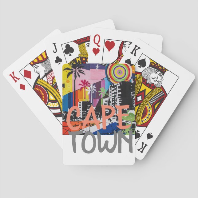 Cape Town South Africa Graffiti Playing Cards (Back)