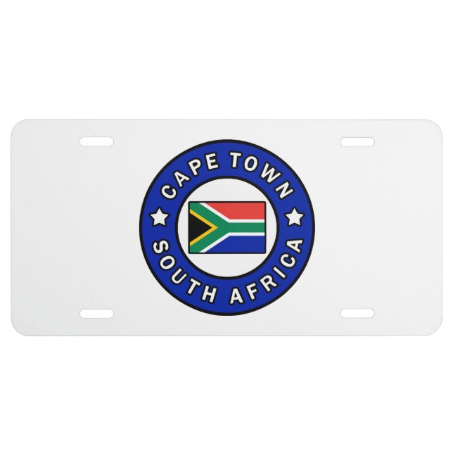Cape Town South Africa License Plate (Front)
