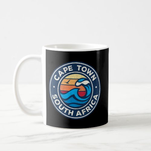 Cape Town South Africa Nautical Waves Coffee Mug
