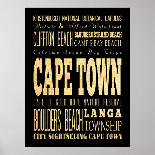 Cape Town, South Africa Poster (Front)