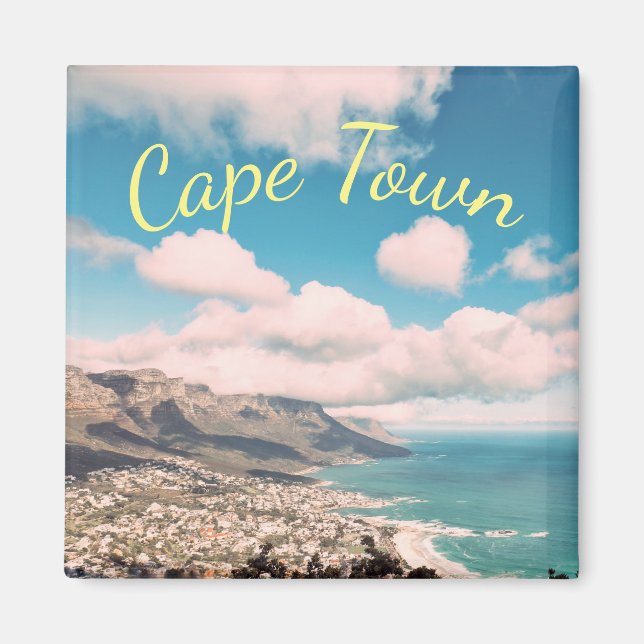 Cape Town South Africa Table Mountain Ocean Magnet (Front)