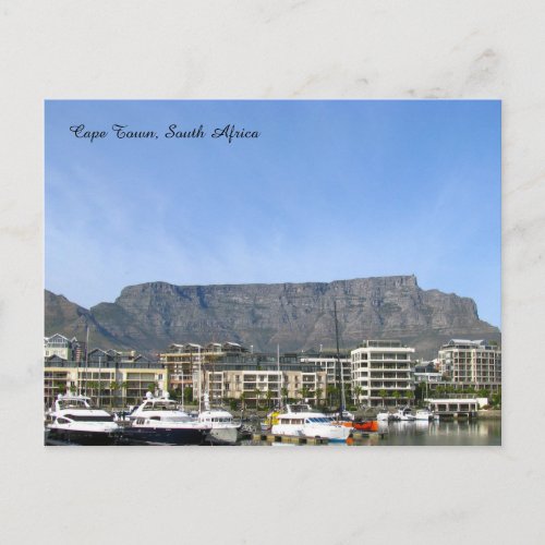 Cape Town South Africa Table Mountain Postcard