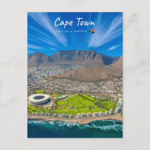 Cape Town, South Africa - Table Mountain View Postcard