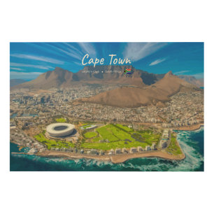 Cape Town, South Africa - Table Mountain View Wood Wall Art