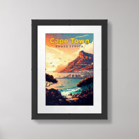 Cape Town South Africa Travel Art Vintage