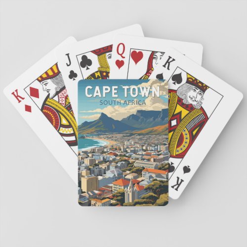 Cape Town South Africa Travel Art Vintage Playing Cards