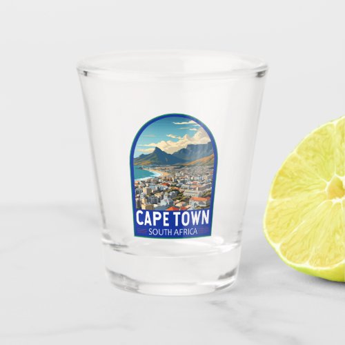 Cape Town South Africa Travel Art Vintage Shot Glass
