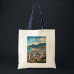 Cape Town South Africa Travel Art Vintage Tote Bag<br><div class="desc">Cape Town retro vector travel design. Cape Town is a port city on South Africa’s southwest coast,  on a peninsula beneath the imposing Table Mountain.</div>