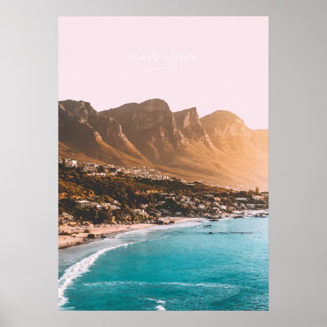 Cape Town, South Africa Travel Artwork Poster (Front)