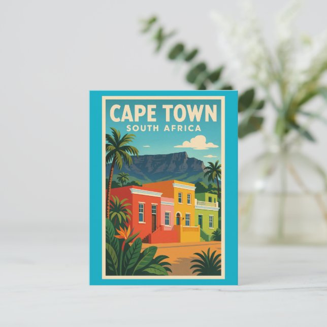 Cape Town, South Africa travel poster, Postcard (Standing Front)