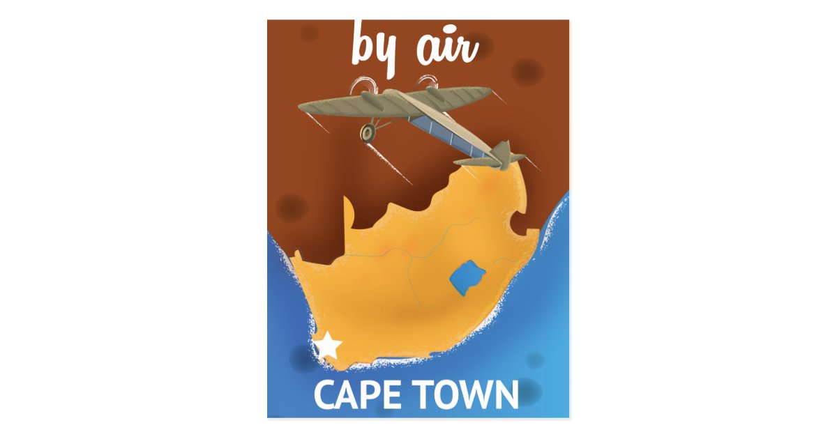Cape town south Africa Travel poster Postcard | Zazzle.com