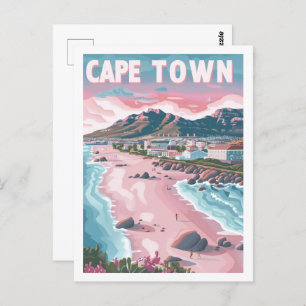 Cape Town South Africa Vintage Famous Travel Place Postcard