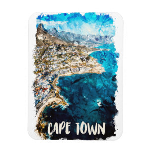 Cape Town South Africa Vintage Travel Magnet