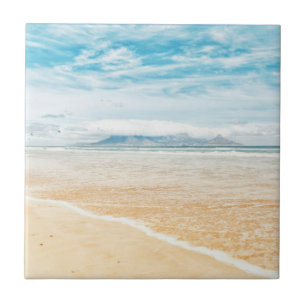 Cape Town Table Mountain Beach Ocean Ceramic Tile