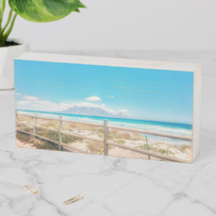 Cape Town Table Mountain Beach Ocean ZA Wooden Box Sign