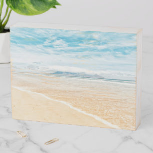 Cape Town Table Mountain Beach Ocean ZA Wooden Box Sign