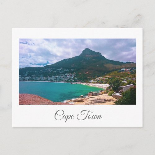 Cape Town Table Mountain Camps Bay Ocean Postcard