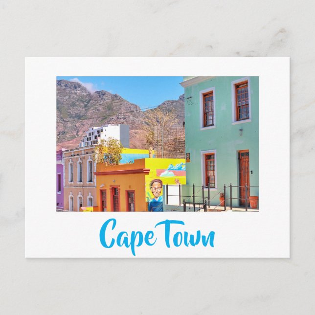Cape Town Table Mountain City Bo-Kaap Postcard (Front)