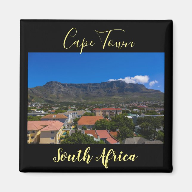 Cape Town Table Mountain Cityscape Magnet (Front)