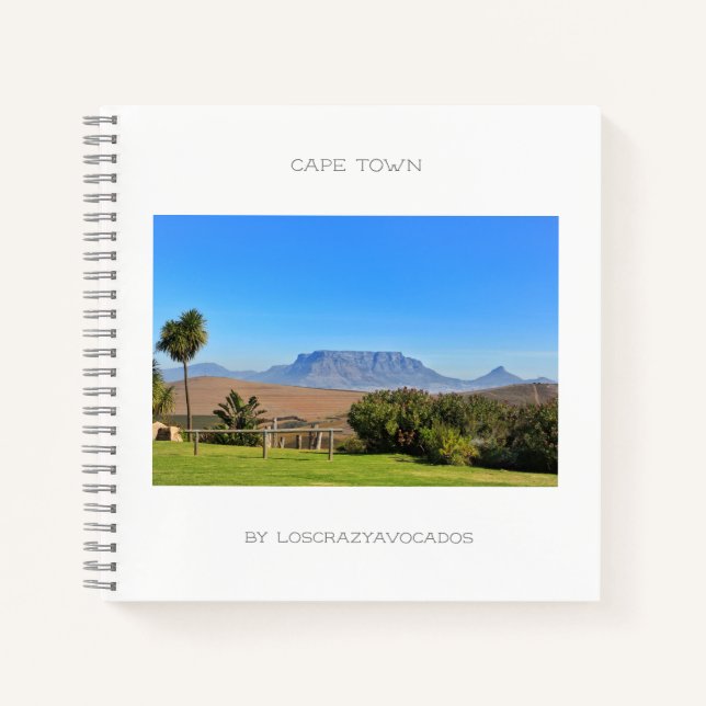 Cape Town Table Mountain Green Grass Notebook (Front)