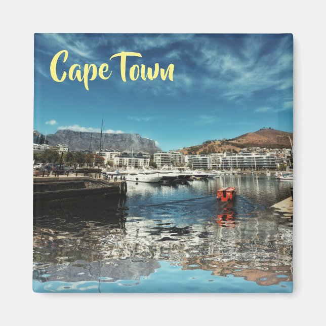 Cape Town Table Mountain Harbor View Magnet (Front)