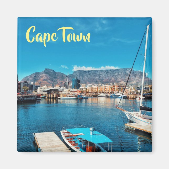 Cape Town Table Mountain Harbor View Magnet (Front)