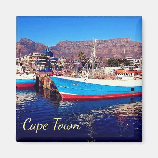 Cape Town Table Mountain Marina Collage Magnet (Front)