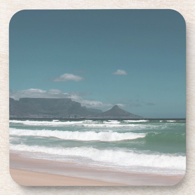 Cape Town Table Mountain Ocean Beverage Coaster (Front)