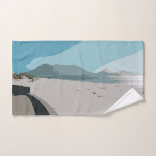 Cape Town Table Mountain Ocean Sketch Bath Towel Set