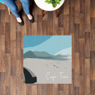 Cape Town Table Mountain Ocean Sketch Floor Decals