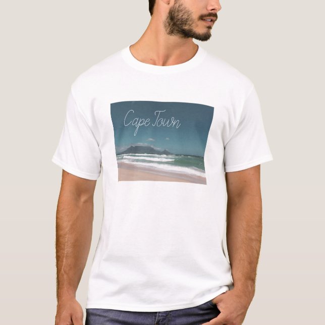 Cape Town Table Mountain Ocean T-Shirt (Front)