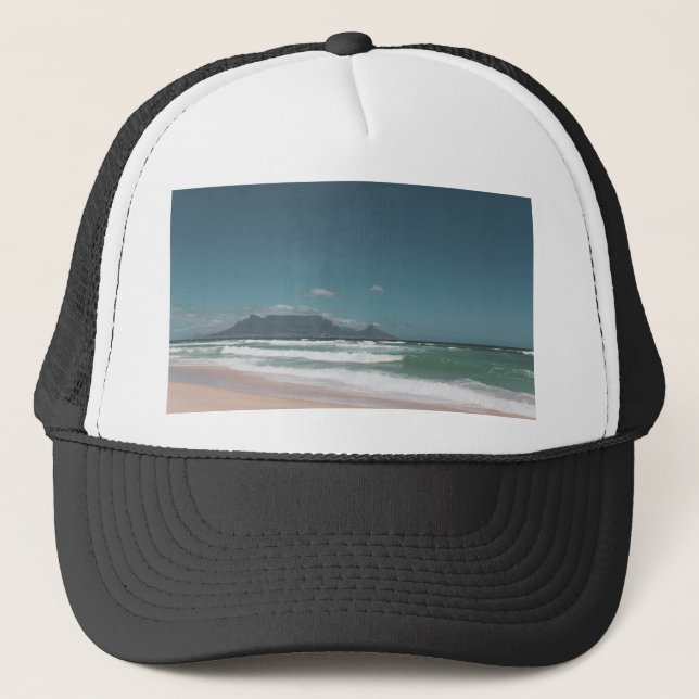Cape Town Table Mountain Ocean Trucker Hat (Front)
