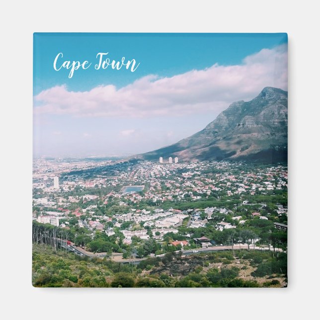 Cape Town Table Mountain Peak Landscape Magnet (Front)