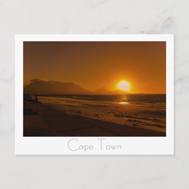 Cape Town Table Mountain Sunset South Africa Postcard (Front)
