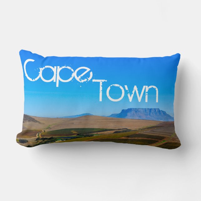 Cape Town Table Mountain View Landscape Nature Lumbar Pillow (Front)