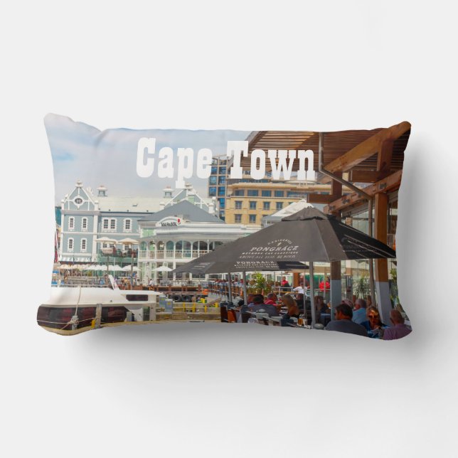Cape Town Table Mountain Waterfront Cityscape Lumbar Pillow (Front)