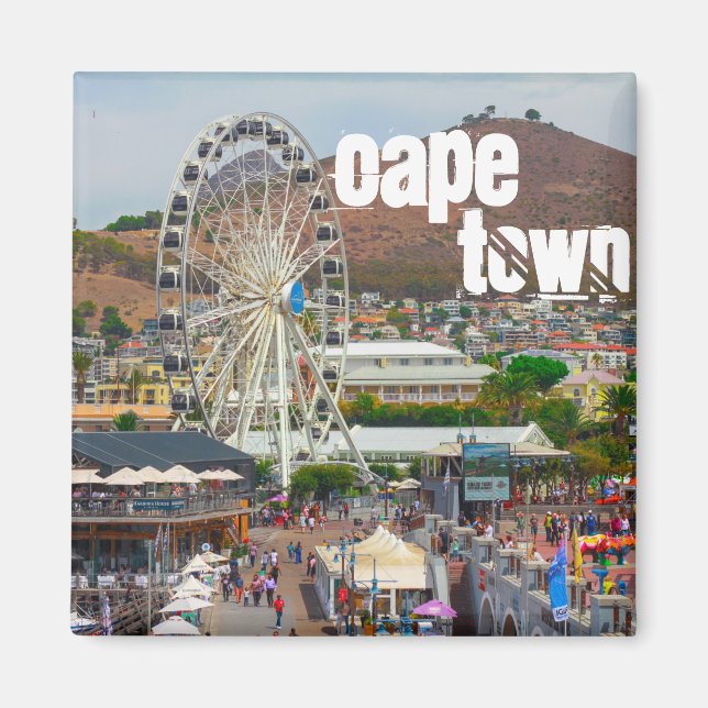 Cape Town Table Mountain Waterfront Cityscape Magnet (Front)