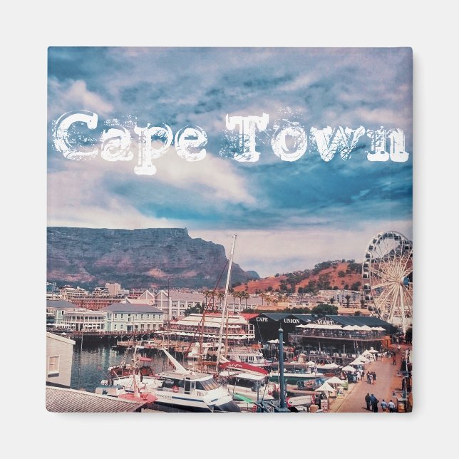 Cape Town Table Mountain Waterfront Cityscape Magnet (Front)