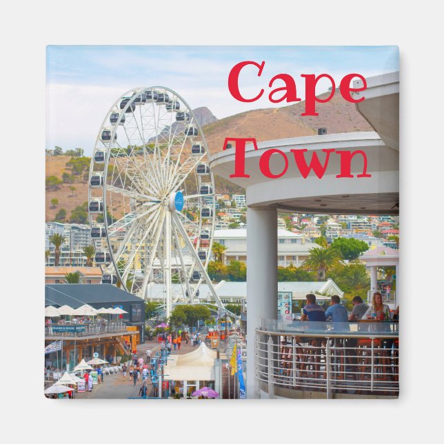 Cape Town Table Mountain Waterfront Cityscape Magnet (Front)