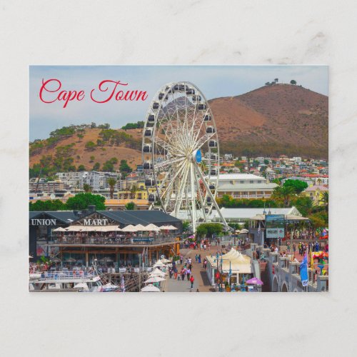Cape Town Table Mountain Waterfront Cityscape Postcard