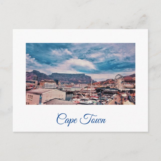 Cape Town Table Mountain Waterfront Cityscape Postcard (Front)
