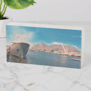 Cape Town Table Mountain Waterfront Harbour Wooden Box Sign