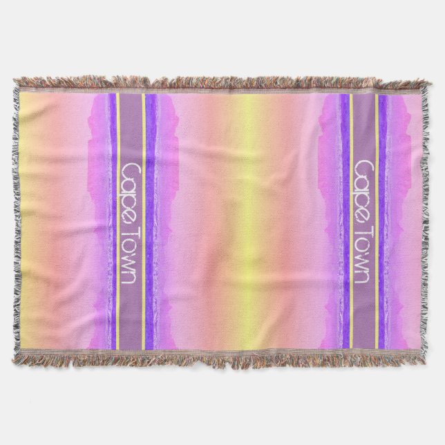 Cape Town Table Mountain ZA South Africa Throw Blanket (Front)