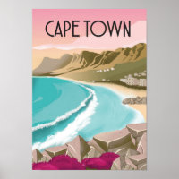 Cape Town | Vintage Travel Poster | Enhanced Matte