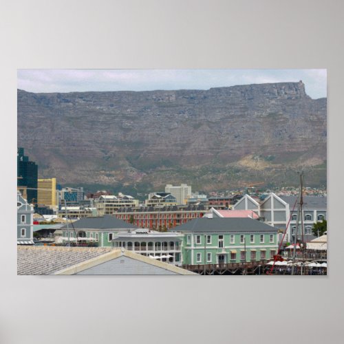 Cape Town Waterfront Area Cityscape South Africa Poster