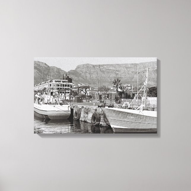Cape Town Waterfront Harbor Canvas Print (Front)